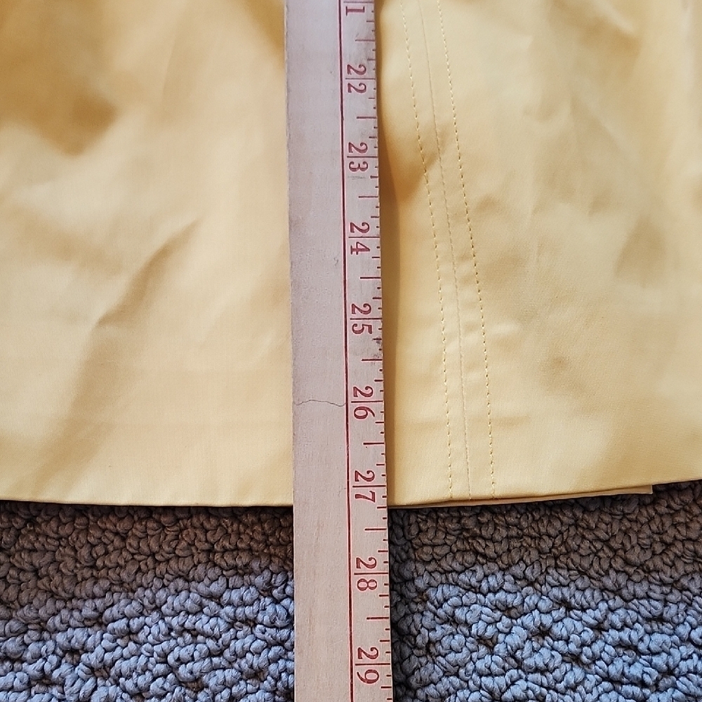 Ellen Tracy Yellow Belted Women's Lined Lightweight Jacket Button Closure Size M - Picture 9 of 10